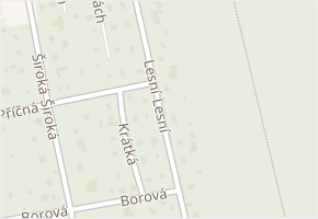 Lesní v obci Lhota - mapa ulice