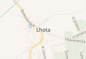Lhota v obci Lhota - mapa části obce