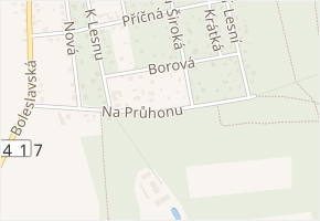 Na Průhonu v obci Lhota - mapa ulice