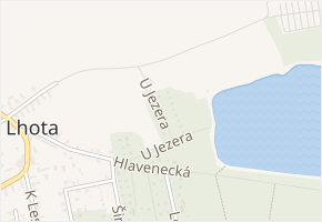 U Jezera v obci Lhota - mapa ulice