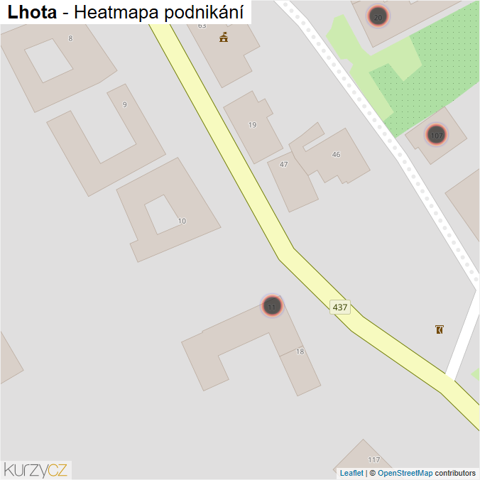 Mapa Lhota - Firmy v obci.