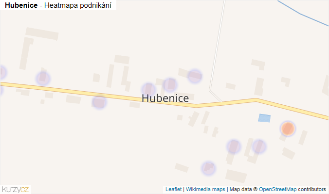 Mapa Hubenice - Firmy v části obce.