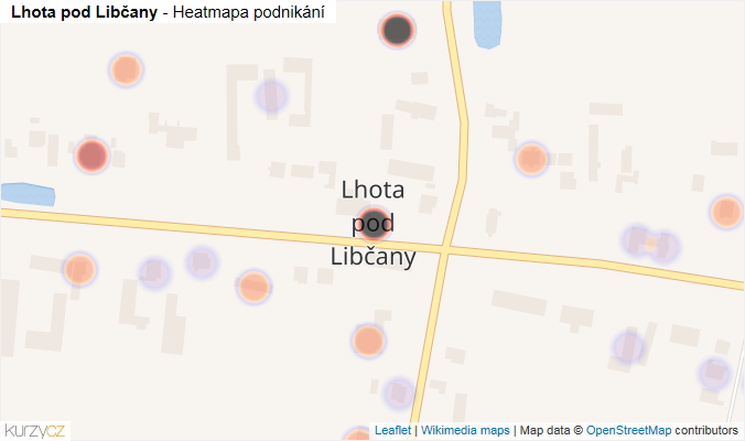 Mapa Lhota pod Libčany - Firmy v části obce.