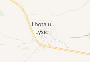 Lhota u Lysic v obci Lhota u Lysic - mapa části obce