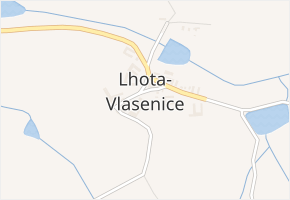 Lhota v obci Lhota-Vlasenice - mapa části obce