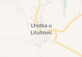Lhotka u Litultovic v obci Lhotka u Litultovic - mapa části obce