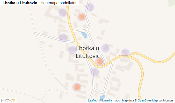 Mapa Lhotka u Litultovic - Firmy v části obce.