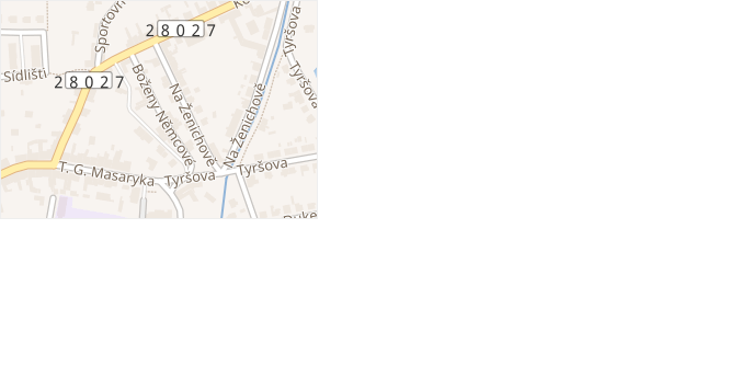 Boženy Němcové v obci Libáň - mapa ulice