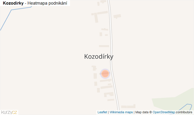 Mapa Kozodírky - Firmy v části obce.