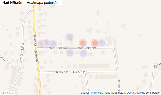 Mapa Nad Hřištěm - Firmy v ulici.