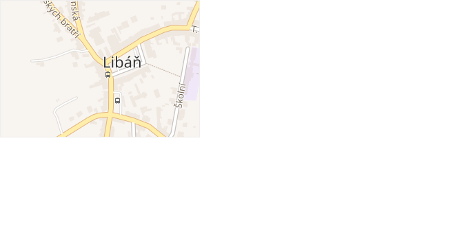 náměstí Svobody v obci Libáň - mapa ulice