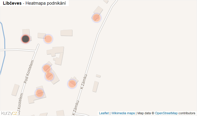 Mapa Libčeves - Firmy v obci.