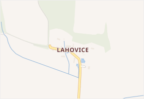 Lahovice v obci Libčeves - mapa části obce