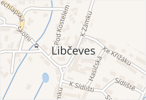 Libčeves v obci Libčeves - mapa části obce