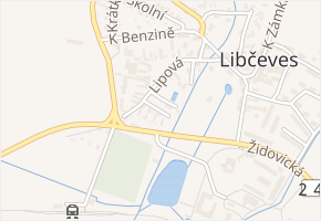 Slepá v obci Libčeves - mapa ulice