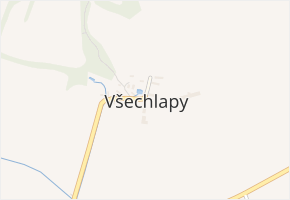 Všechlapy v obci Libčeves - mapa části obce