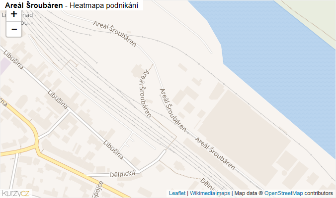 Mapa Areál Šroubáren - Firmy v ulici.