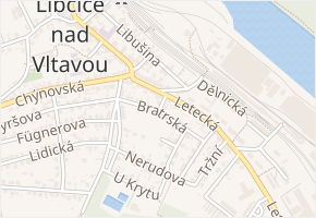 Bratrská v obci Libčice nad Vltavou - mapa ulice