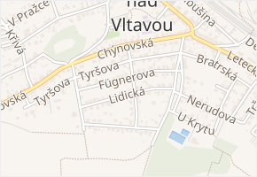 K. H. Borovského v obci Libčice nad Vltavou - mapa ulice