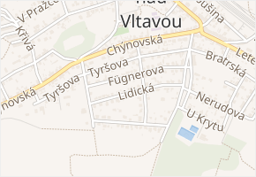 Lidická v obci Libčice nad Vltavou - mapa ulice