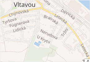 Nerudova v obci Libčice nad Vltavou - mapa ulice