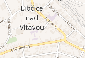 Proti Škole v obci Libčice nad Vltavou - mapa ulice