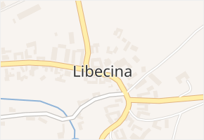 Libecina v obci Libecina - mapa části obce