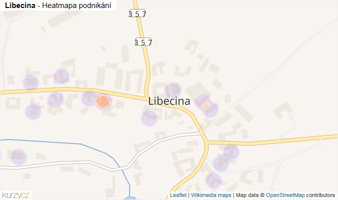 Mapa Libecina - Firmy v části obce.