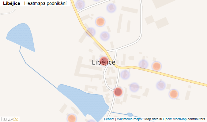 Mapa Libějice - Firmy v části obce.
