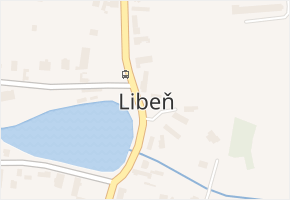 Libeň v obci Libeř - mapa části obce