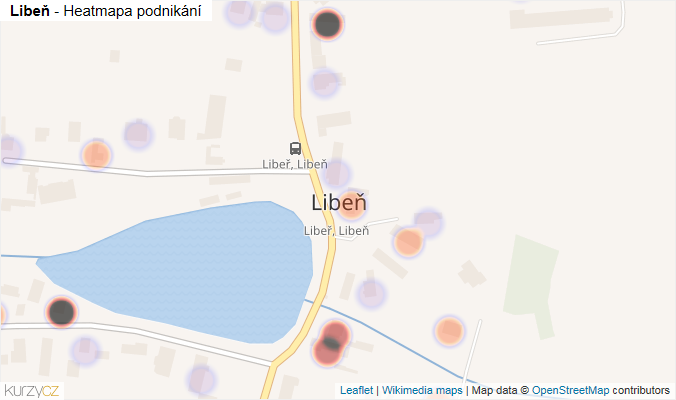 Mapa Libeň - Firmy v části obce.
