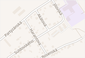 Akátová v obci Liberec - mapa ulice
