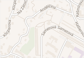 Andělčina v obci Liberec - mapa ulice