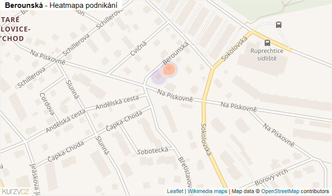 Mapa Berounská - Firmy v ulici.