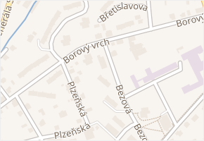 Borový vrch v obci Liberec - mapa ulice