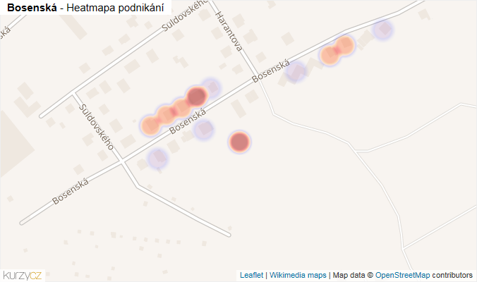 Mapa Bosenská - Firmy v ulici.