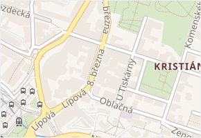 Boženy Němcové v obci Liberec - mapa ulice