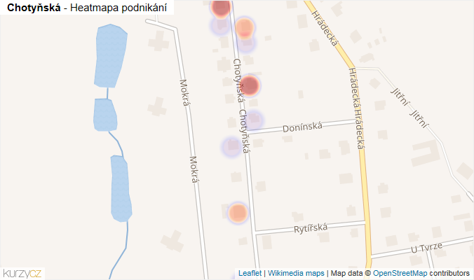 Mapa Chotyňská - Firmy v ulici.