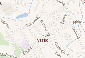 Dětská v obci Liberec - mapa ulice