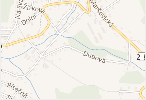 Dubová v obci Liberec - mapa ulice
