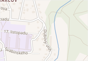 Dubový vrch v obci Liberec - mapa ulice