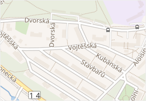 Dvorská v obci Liberec - mapa ulice