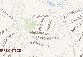 Havraní v obci Liberec - mapa ulice