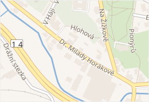 Hlohová v obci Liberec - mapa ulice