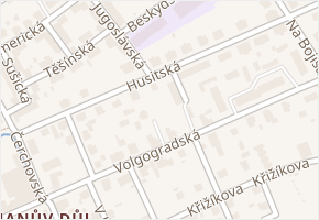 Husitská v obci Liberec - mapa ulice