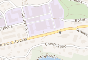 Husova v obci Liberec - mapa ulice