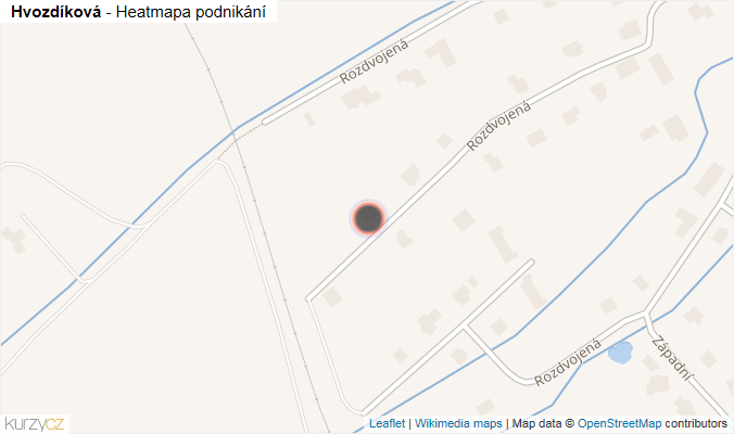 Mapa Hvozdíková - Firmy v ulici.