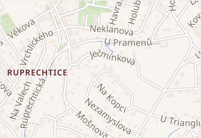 Ječmínkova v obci Liberec - mapa ulice