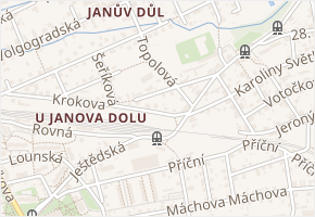 Jetelová v obci Liberec - mapa ulice