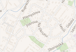 Jiskrova v obci Liberec - mapa ulice